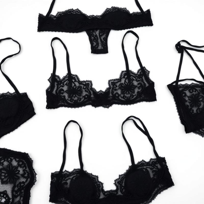 Conjunto de Lingerie em Renda com Detalhes Florais